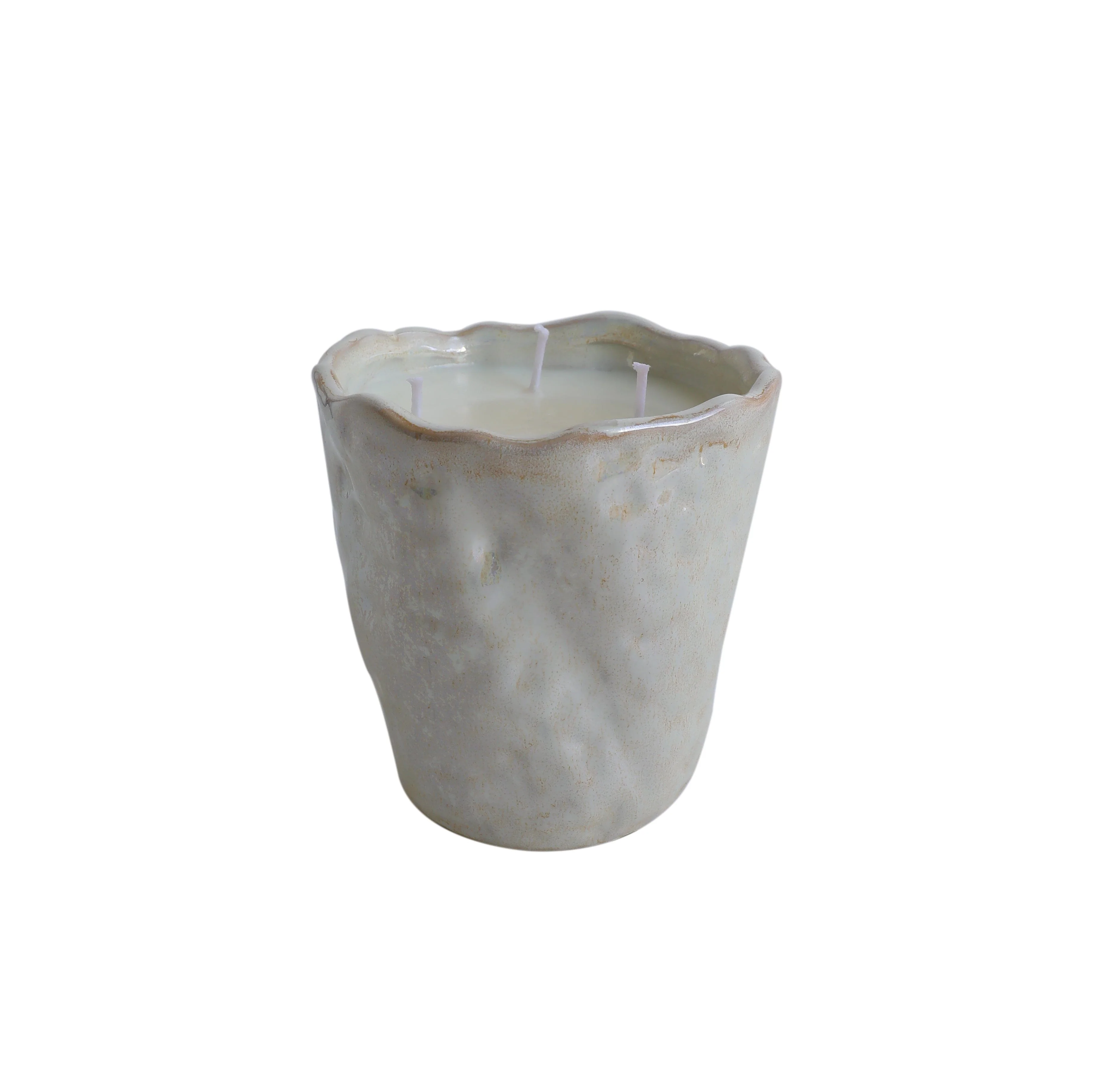 Laguna Cream Pearlescent Decorative Candle - Image 4