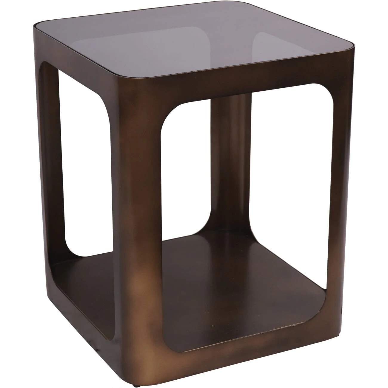 Lani Bronze Side Table with Smoked Glass Top - Image 2