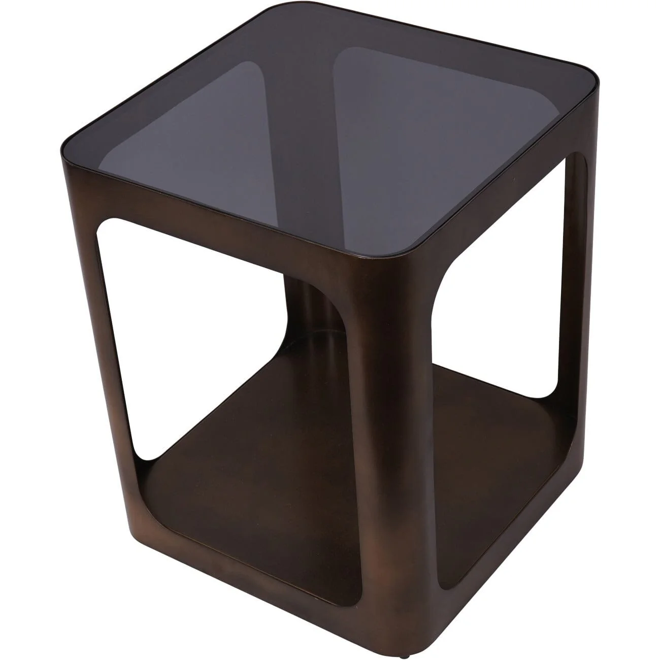 Lani Bronze Side Table with Smoked Glass Top - Image 3