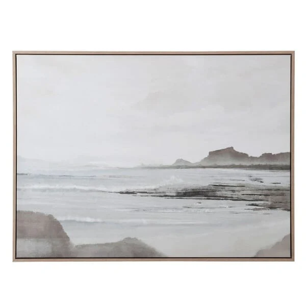 Lark Neutral Waterside Framed Canvas Wall Art - Image 4