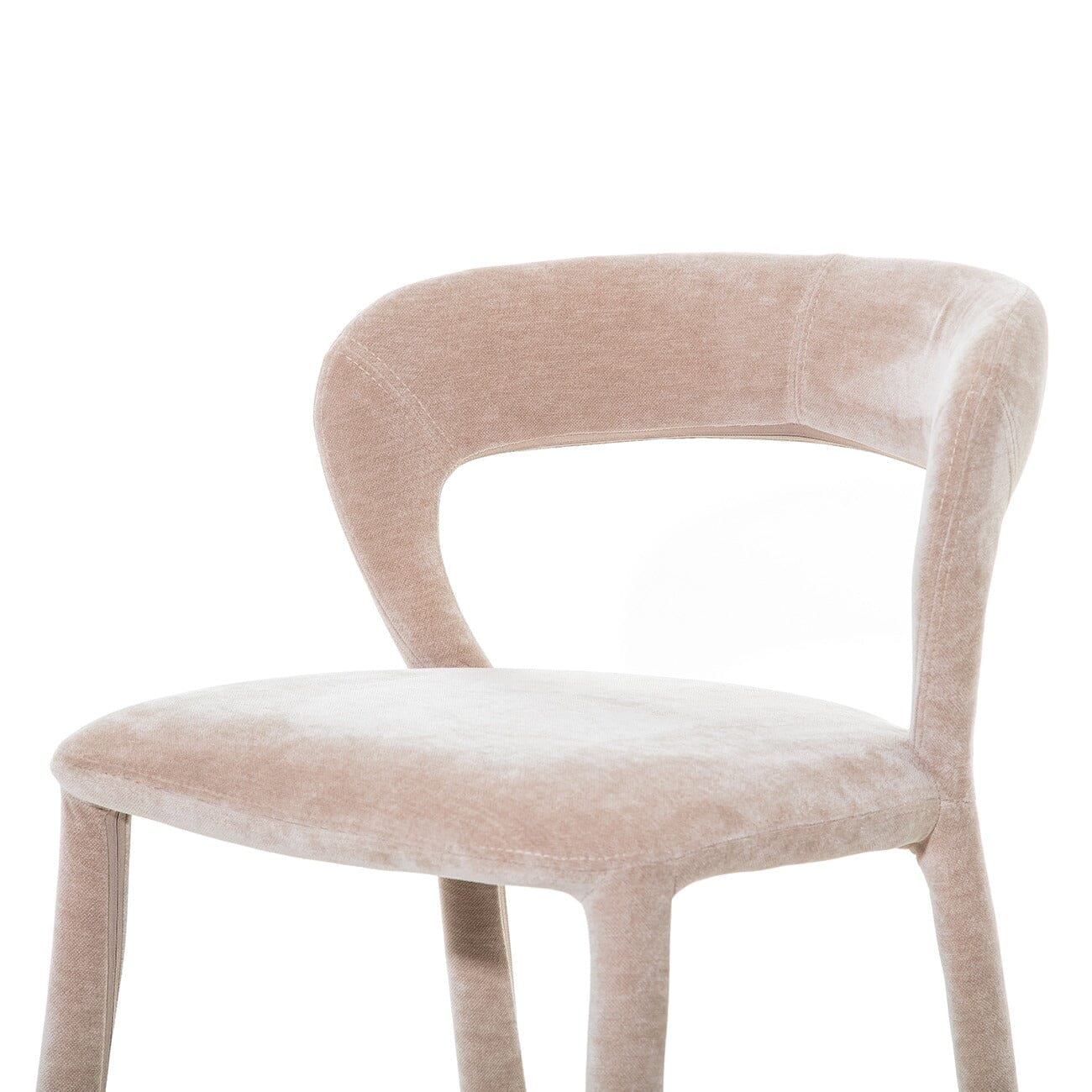 Larson Taupe Velvet Upholstered Bar Stool - Image 6