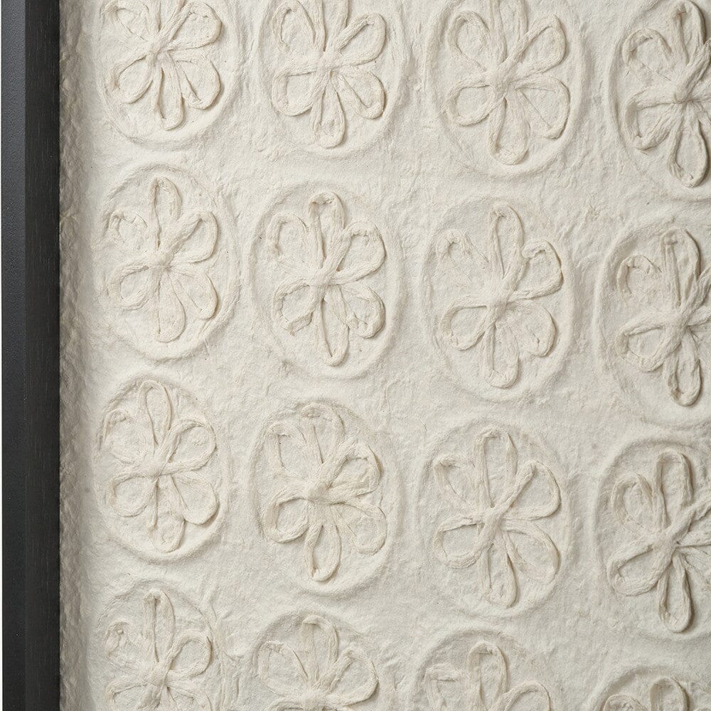 Laurel Circular Patterned Paper Wall Art with Black Frame - Set of 2 - Image 2