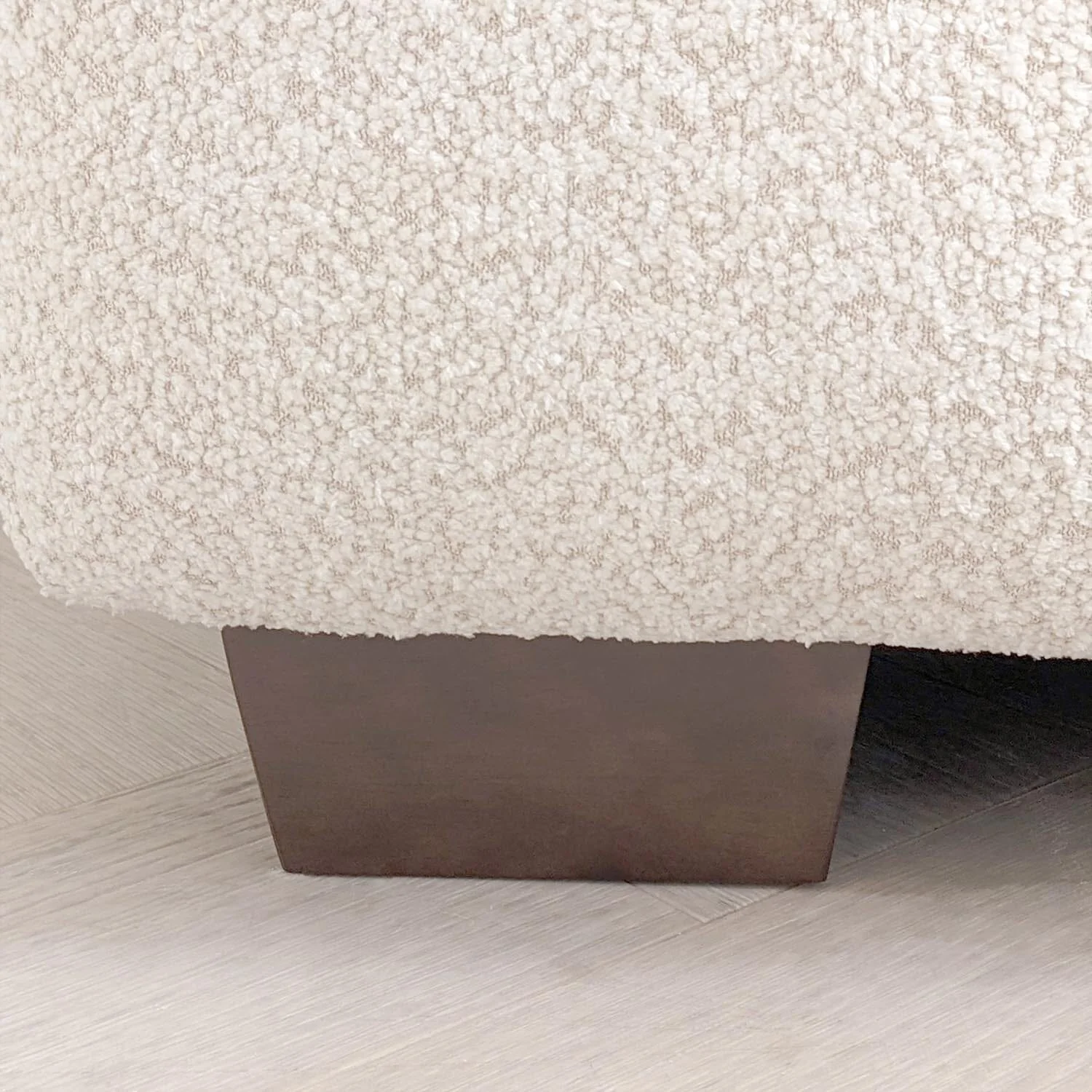 Bubble Tufted Oatmeal Boucle Corner Sofa - Right Hand Facing - Image 5