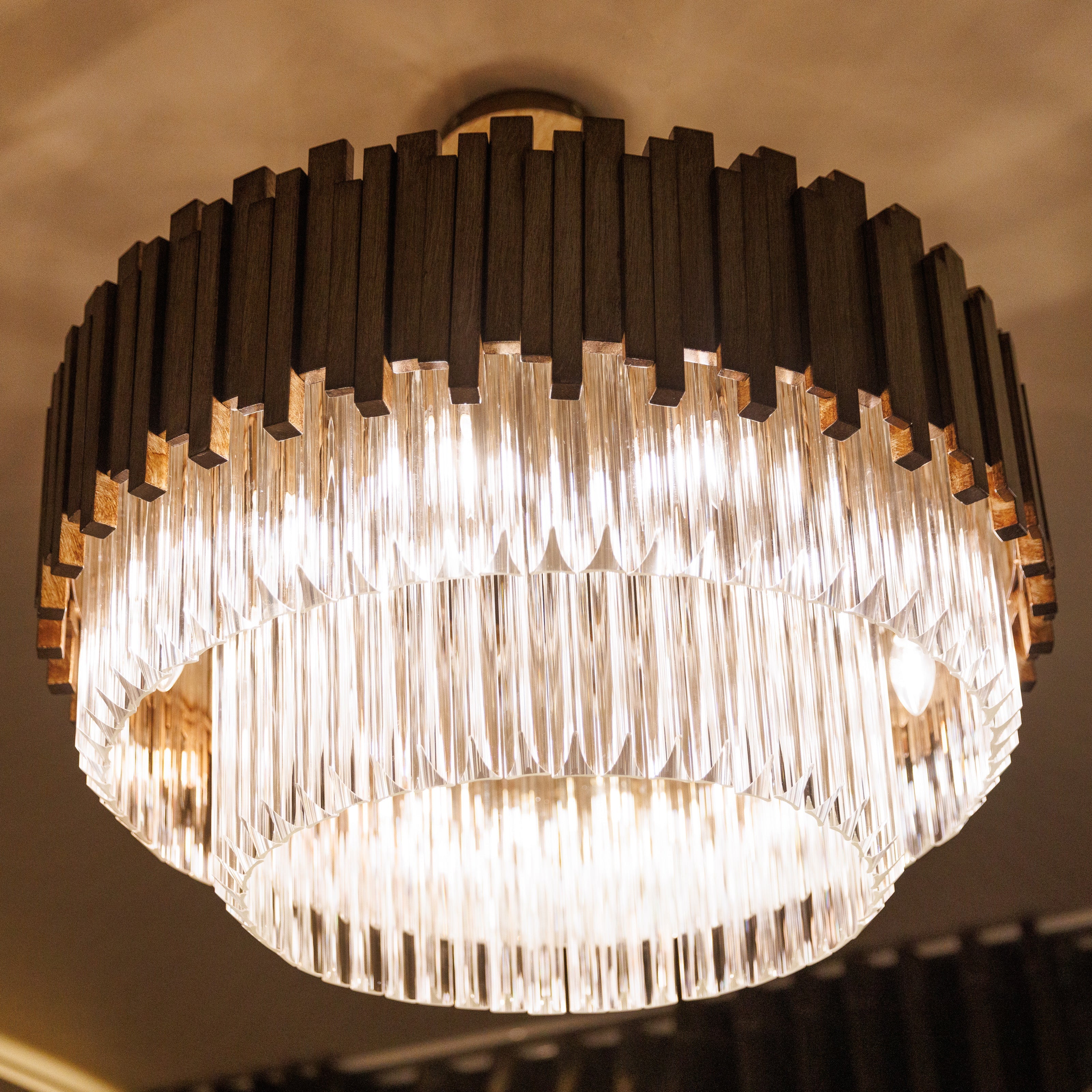 Legacy Premium Bronze & Glass Large Chandelier