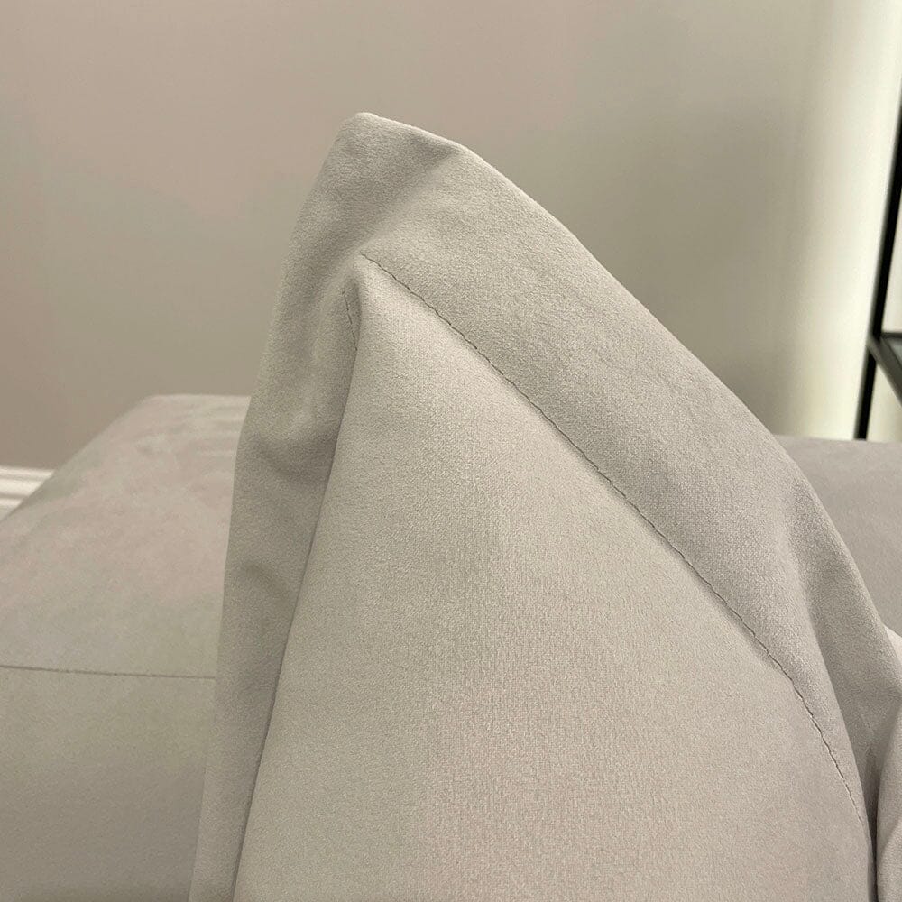 Lenox Silver Velvet Pillow Back Modular Sofa Range - Image 21