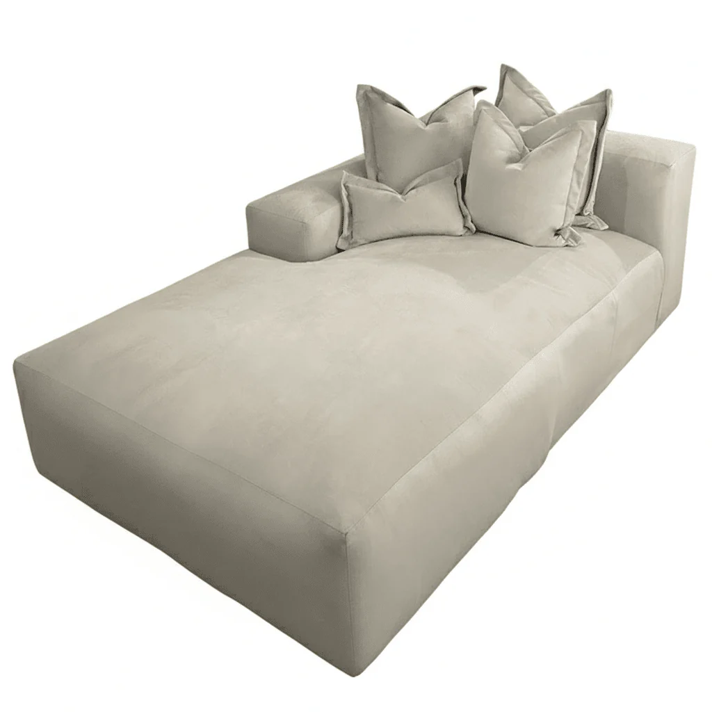 Lenox Silver Velvet Pillow Back Modular Sofa Range - Image 25