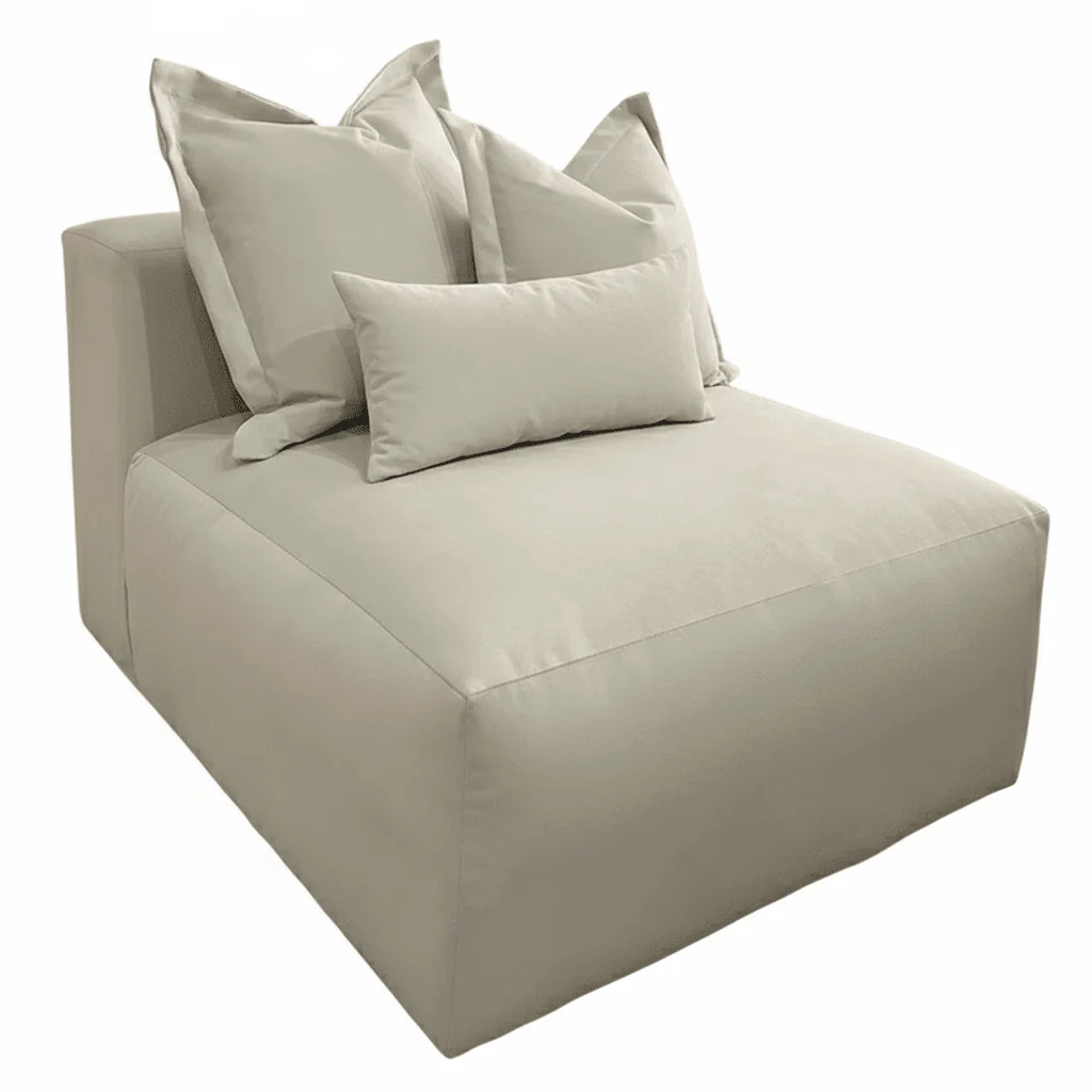 Lenox Silver Velvet Pillow Back Modular Sofa Range - Image 27