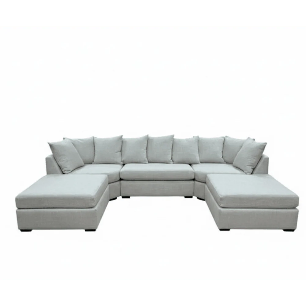 Lexington Porridge Textured Large U Shape Sofa - Image 2