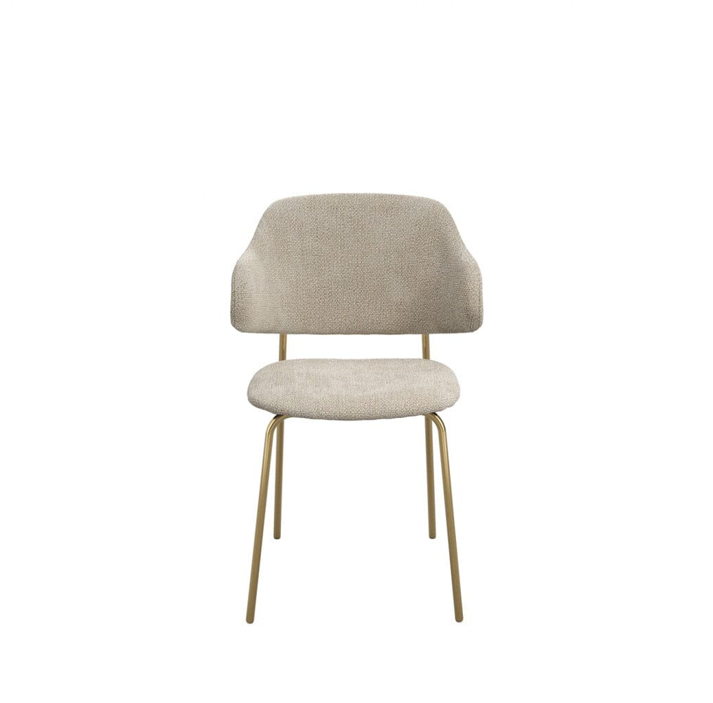 Libbie Beige & Gold Dining Chair - Image 2