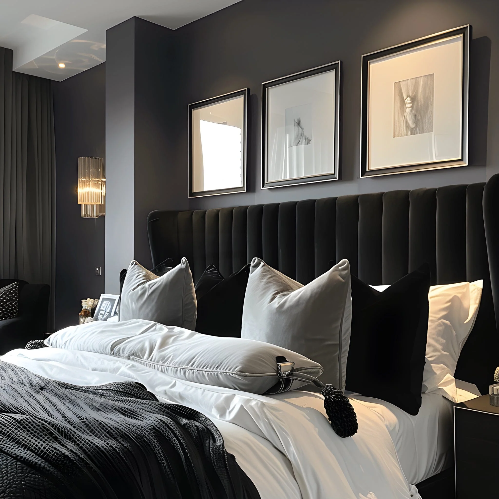Liquorice Swirl Dark Grey Satin Wood & Trim Paint - 750ml - Image 3