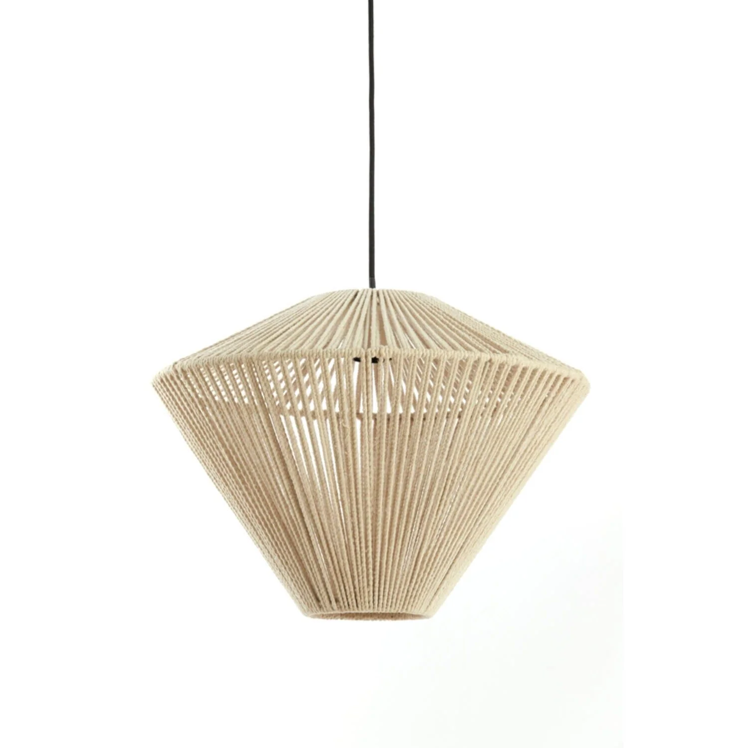 Lilila Cream Rope Detail 3 Light Pendant Ceiling Light - Image 4