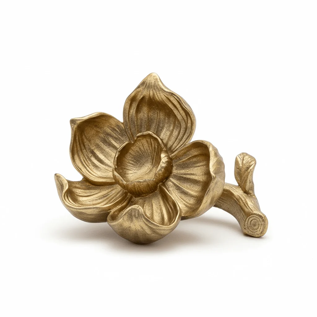 Lillia Gold Flower Decorative Ornament - Image 2
