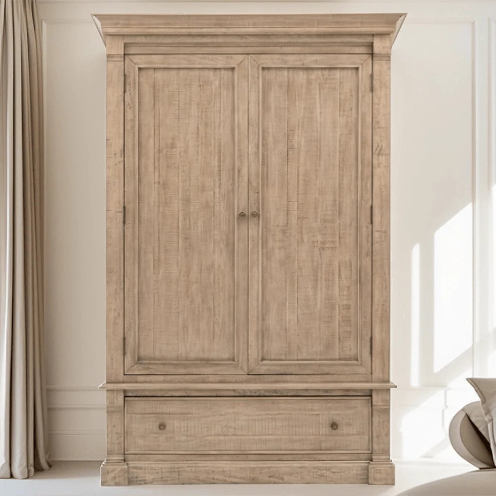Lilliana Luxury 2 Door Wardrobe with Brass Handles