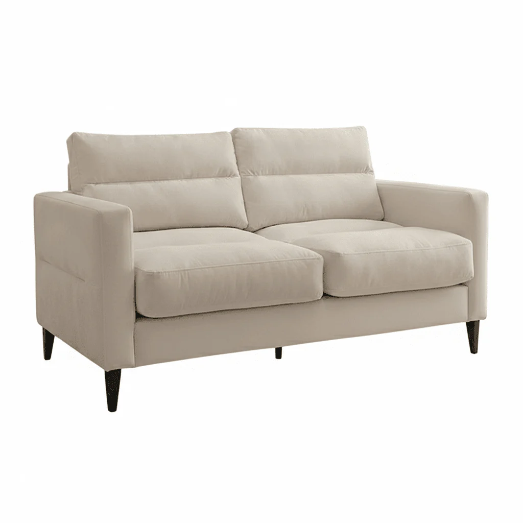 Lisbon Cream Velvet Sofa Range with Stitch Detailing - Image 20