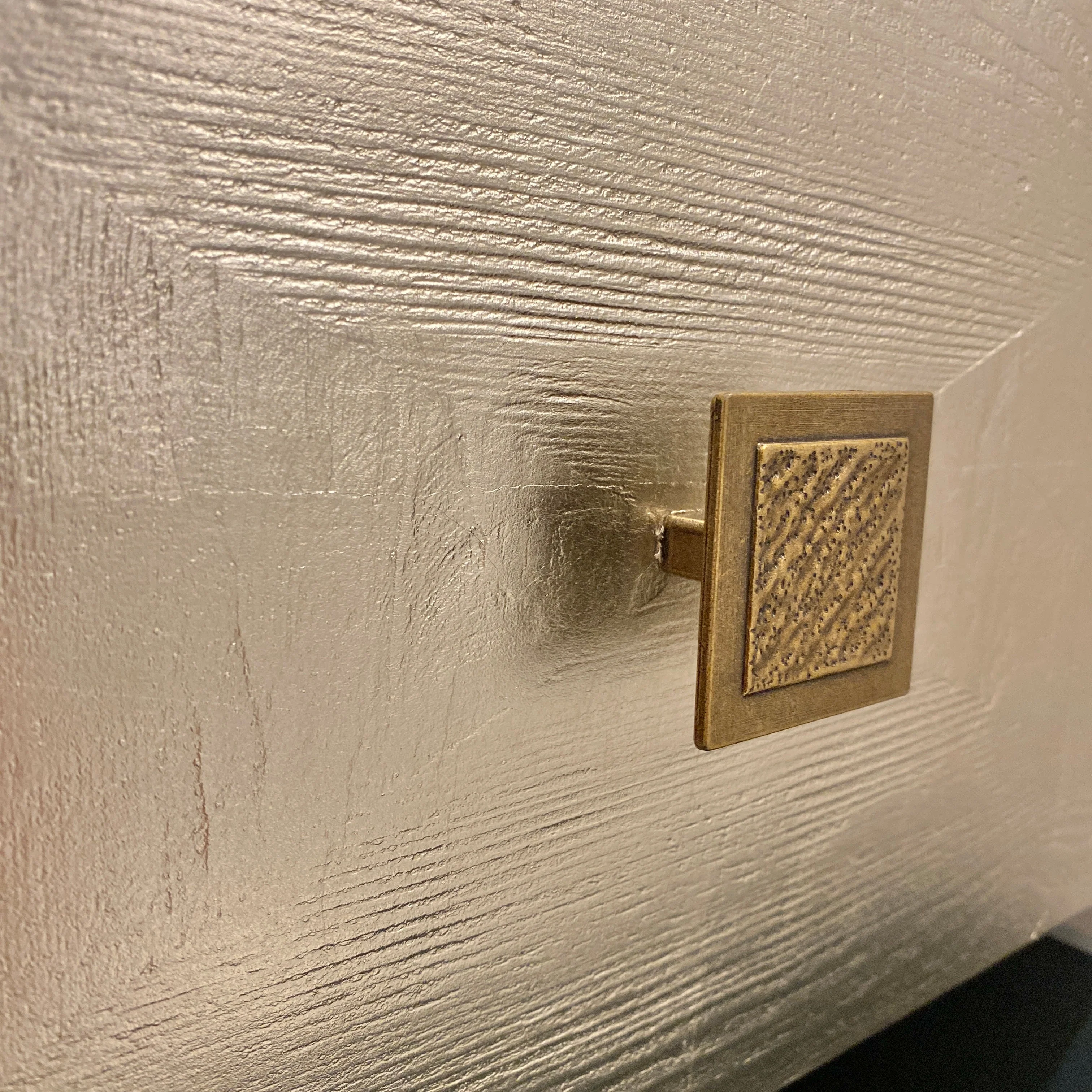 Lockett Luxury Silver & Bronze Bedside Table - Image 4