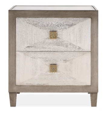 Lockett Luxury Silver & Bronze Bedside Table - Image 5