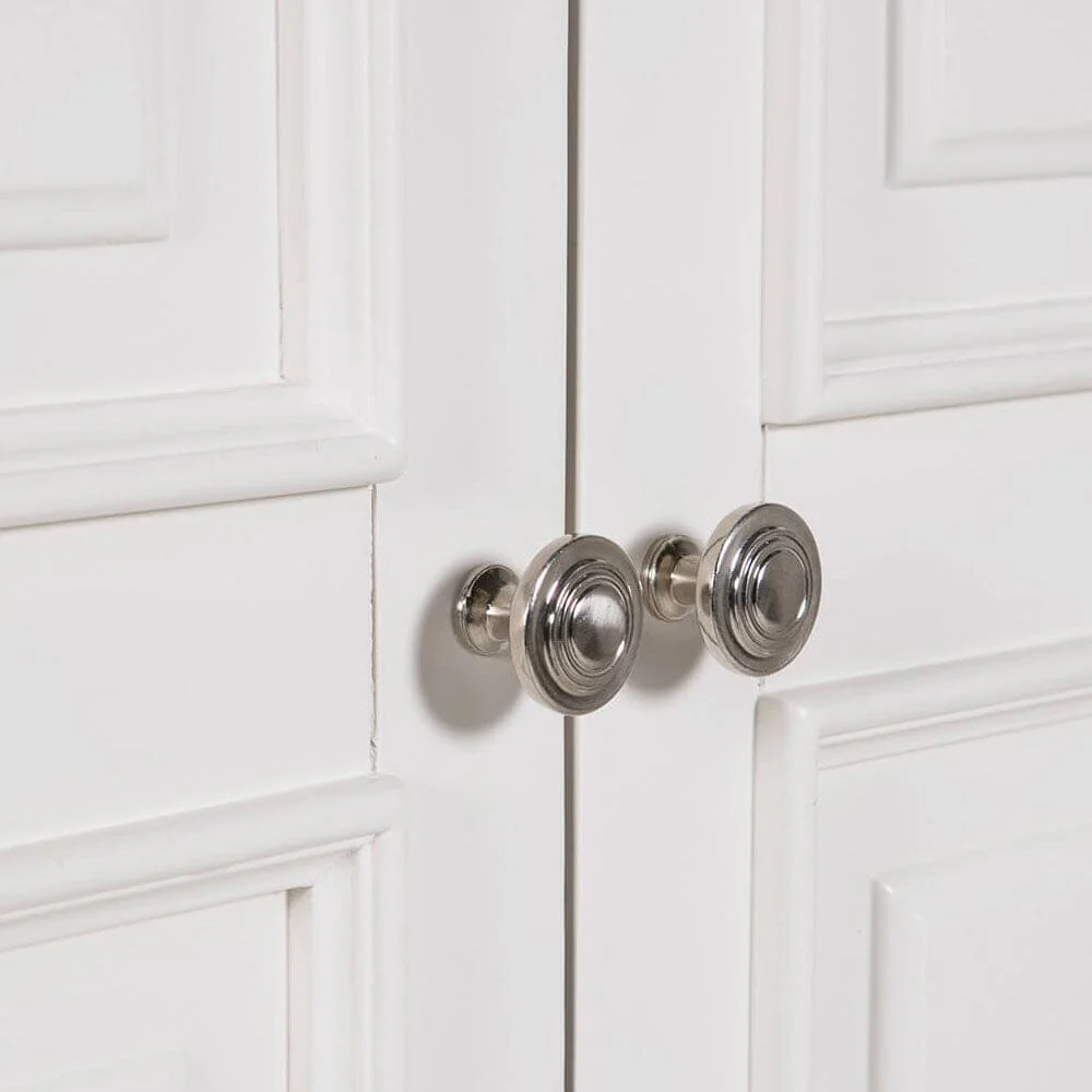 Louvre White Wooden 2 Door 1 Drawer Wardrobe - Image 3