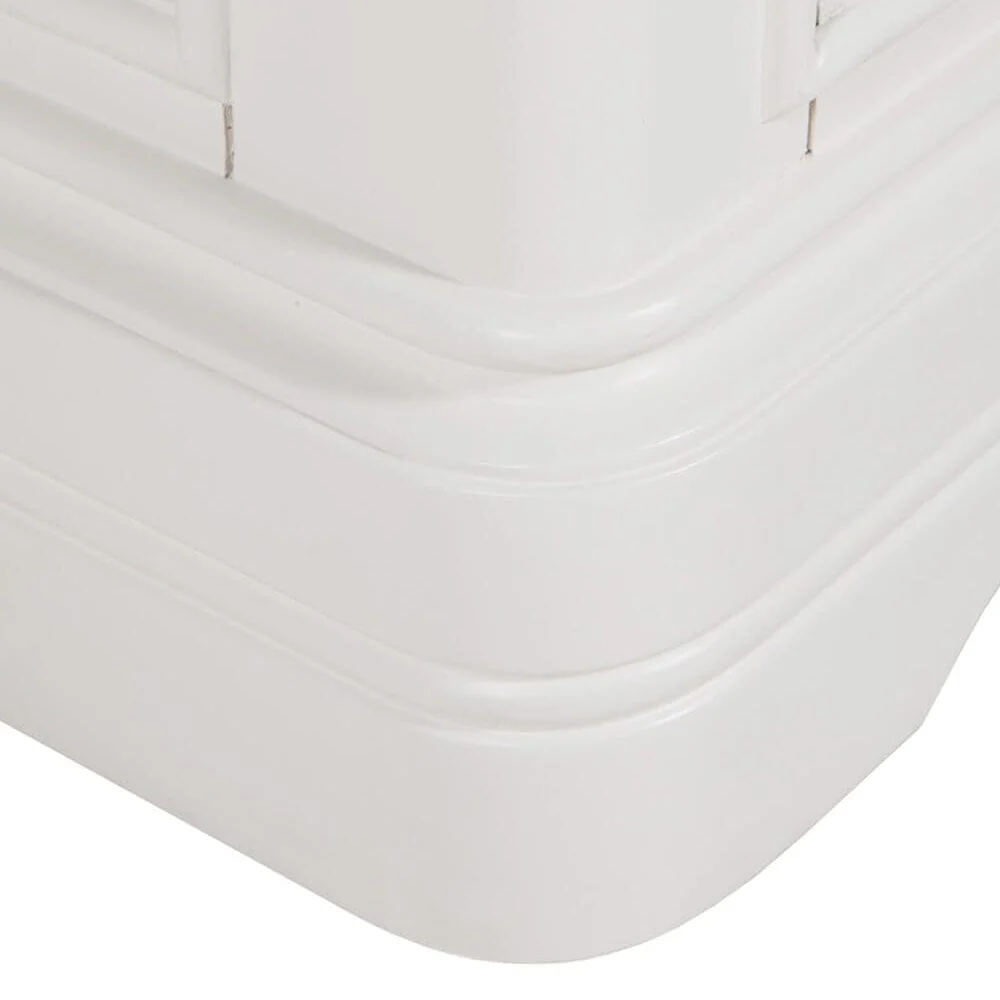 Louvre White Wooden 2 Door 1 Drawer Wardrobe - Image 5