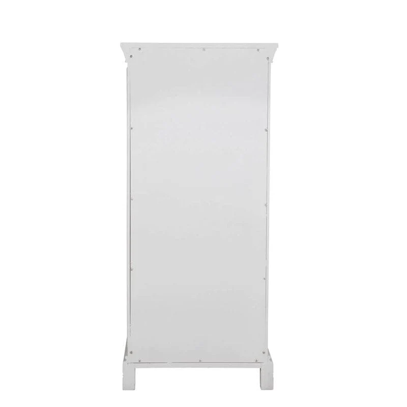Louvre White Wooden 5 Drawer Tall Chest of Drawers - Image 5