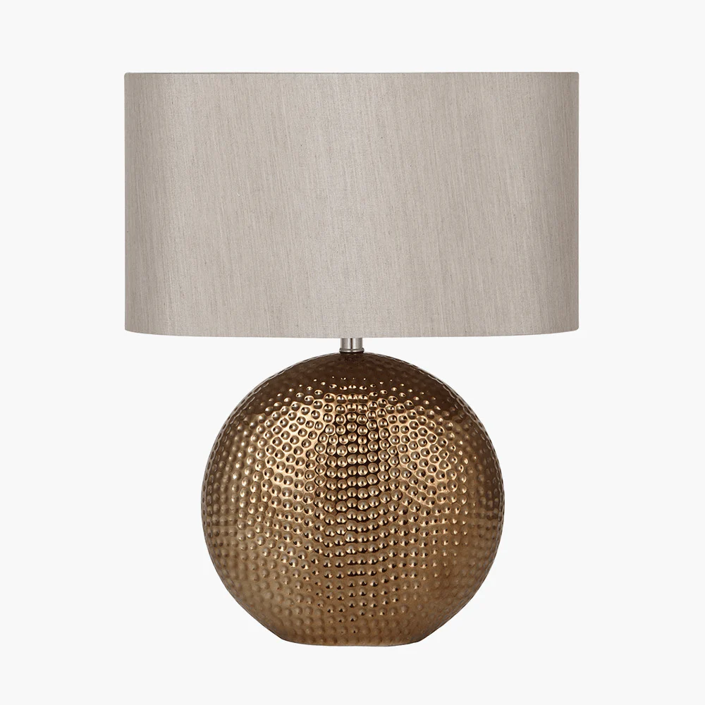 Lucinda Bronze Hammered Rounded Table Lamp - Image 2
