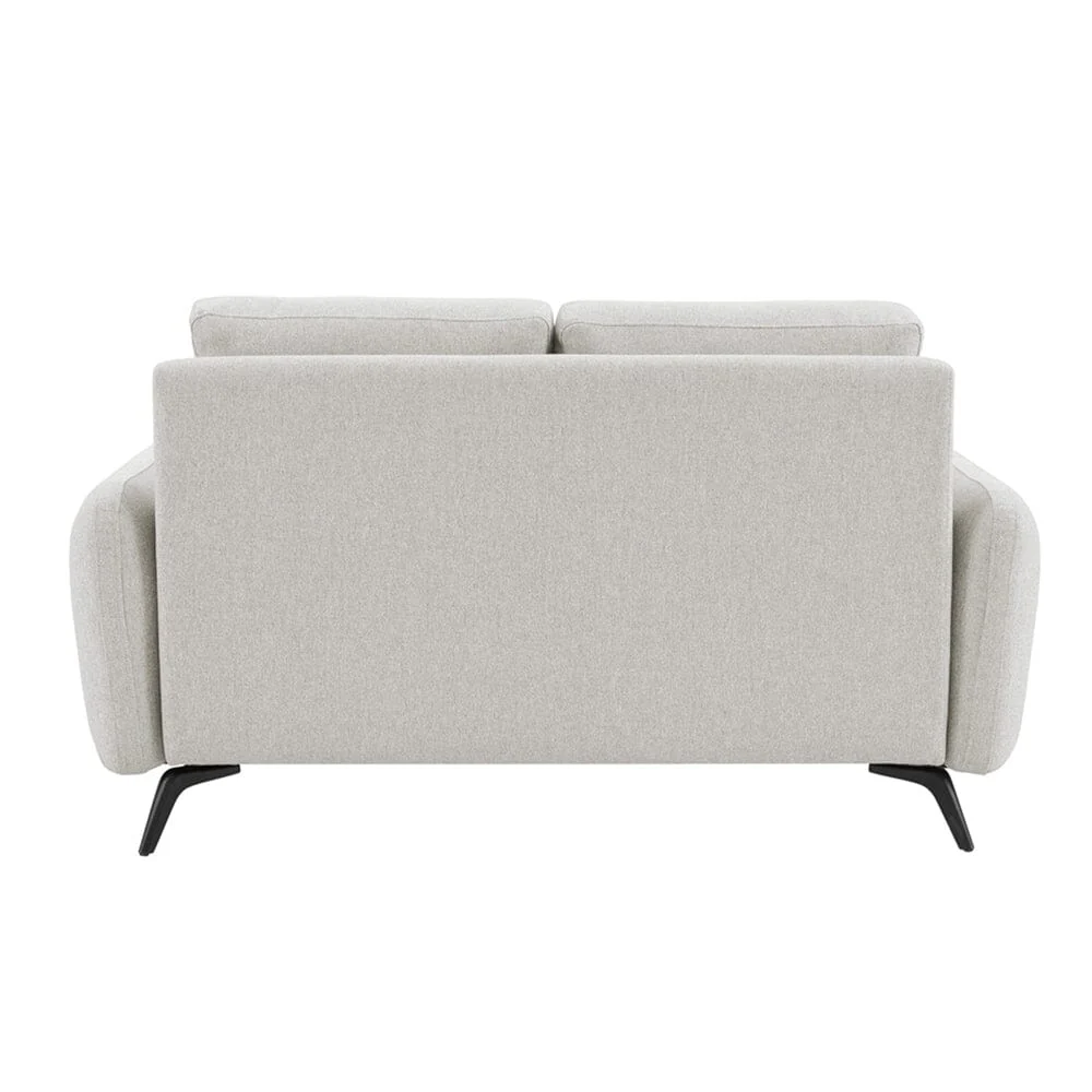 Lucinda Oatmeal Textured Fabric 2 Seater Sofa - Image 3