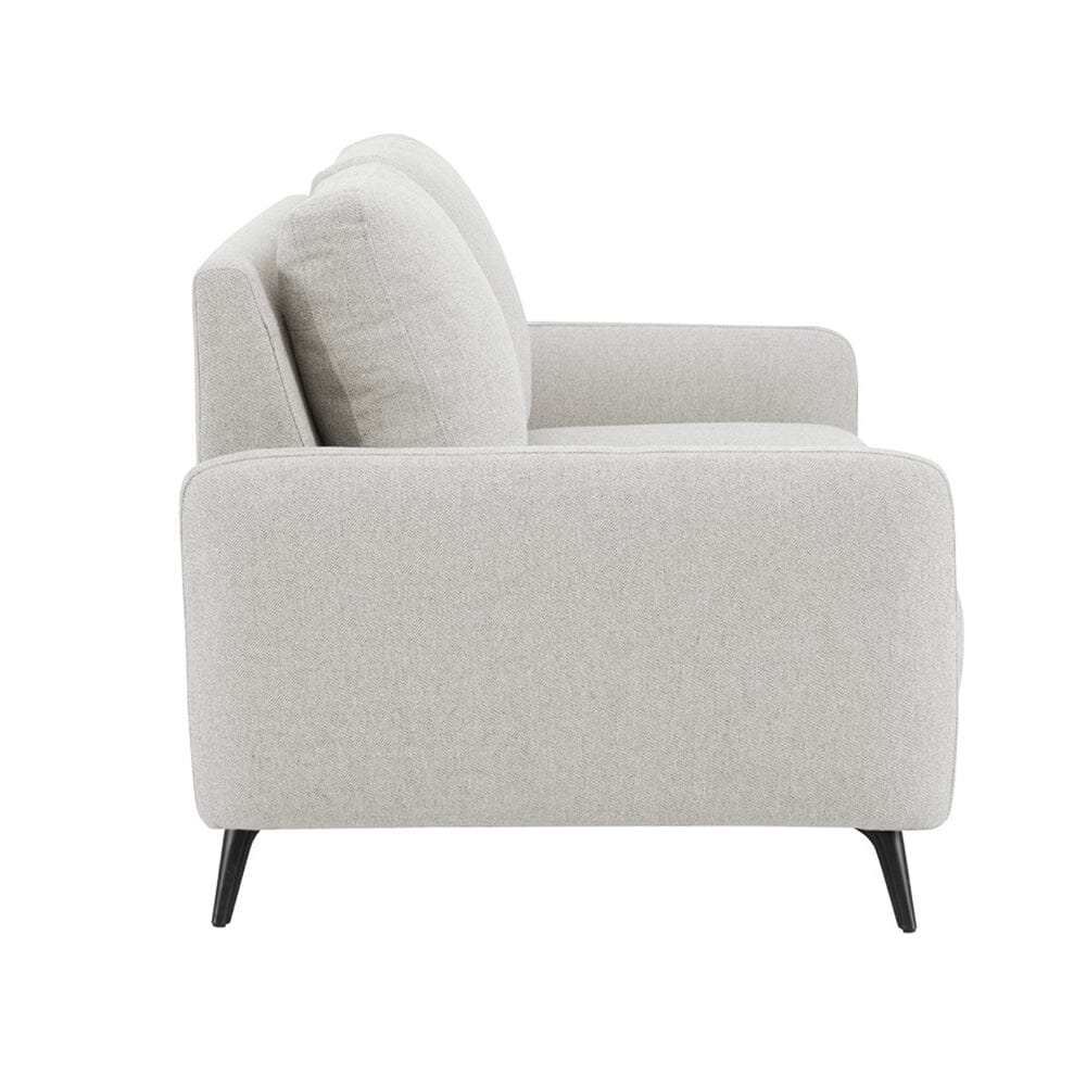Lucinda Oatmeal Textured Fabric 2 Seater Sofa - Image 4