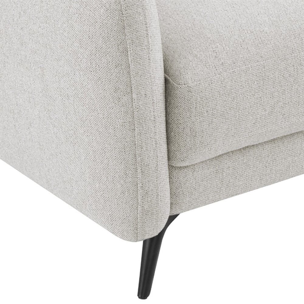Lucinda Oatmeal Textured Fabric 2 Seater Sofa - Image 5