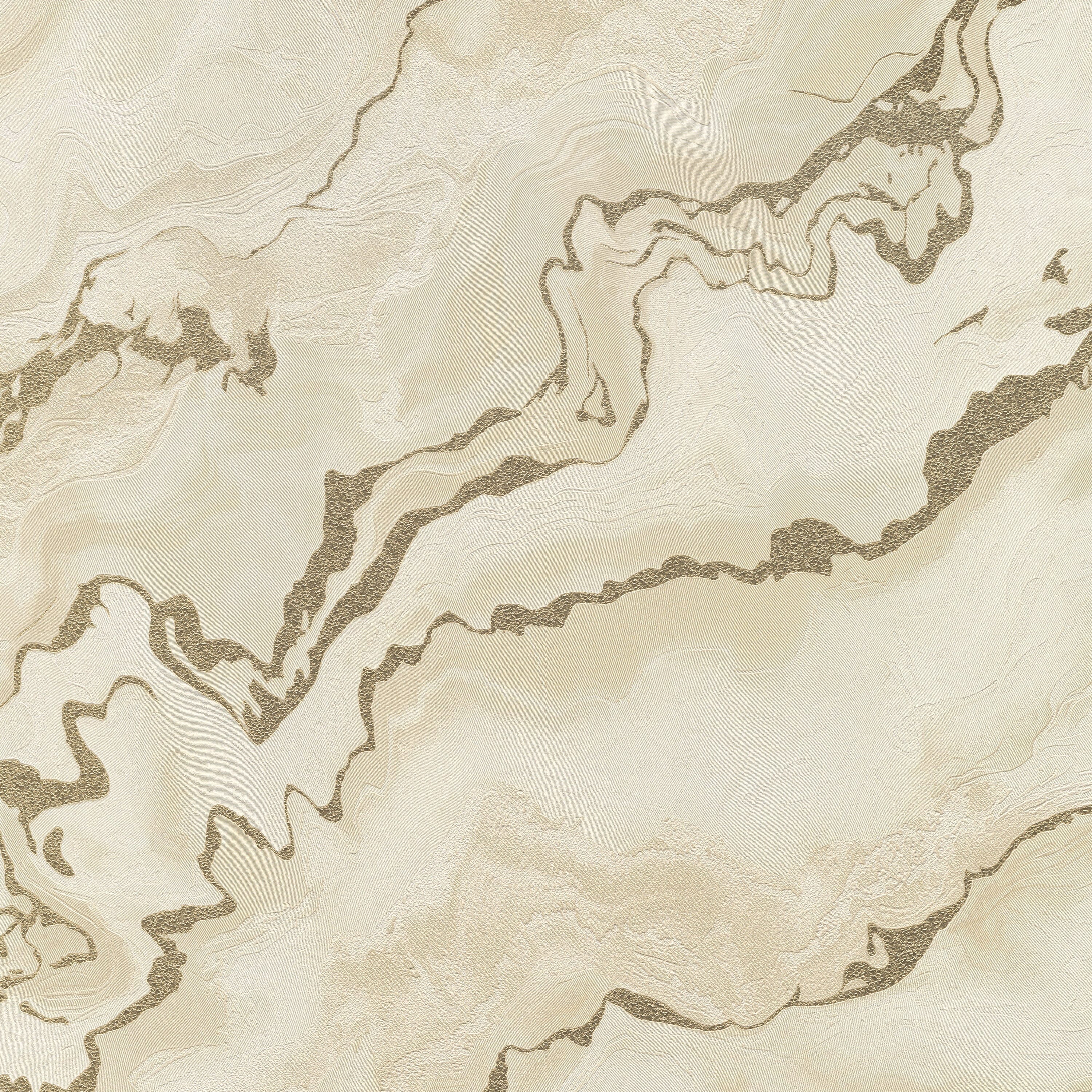 Lunella Nude & Gold Marble Effect Wallpaper - Image 2