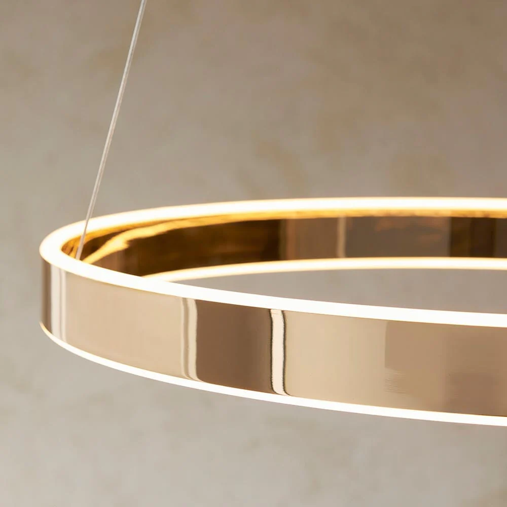 Lydia Gold Round LED Pendant Ceiling Light - Image 2