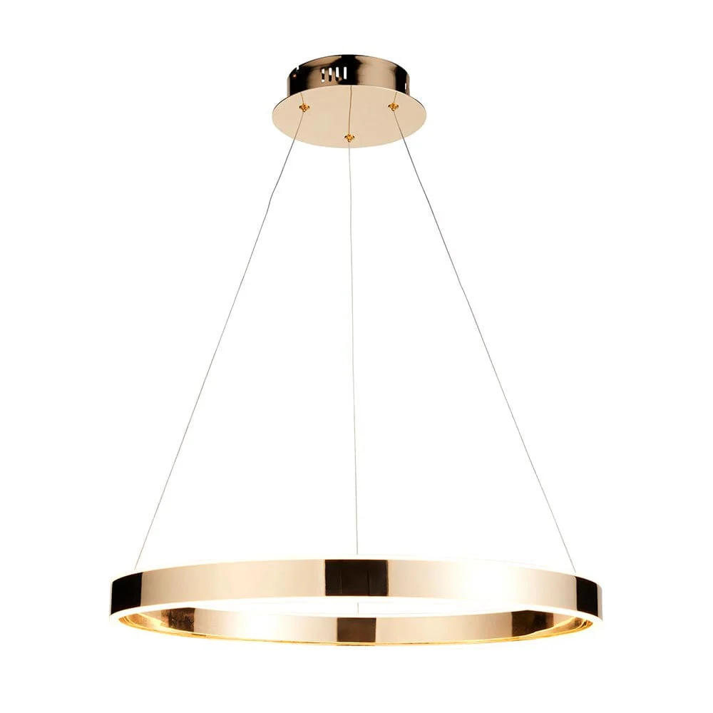 Lydia Gold Round LED Pendant Ceiling Light - Image 3