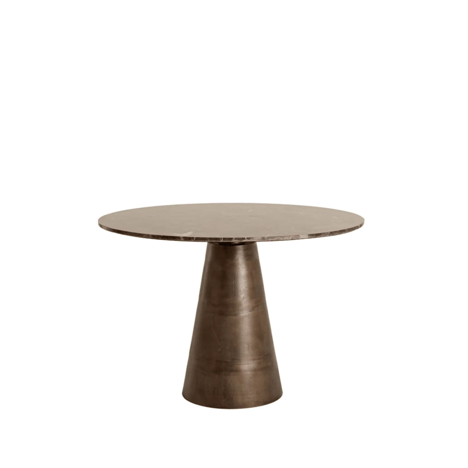 Macci Bronze & Dark Marble Round Dining Table - Image 2