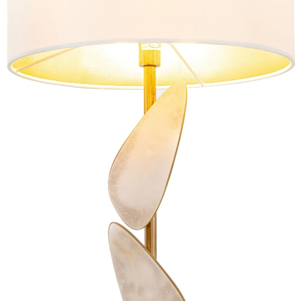 Maddie Luxury Brass & Alabaster Table Lamp - Image 4