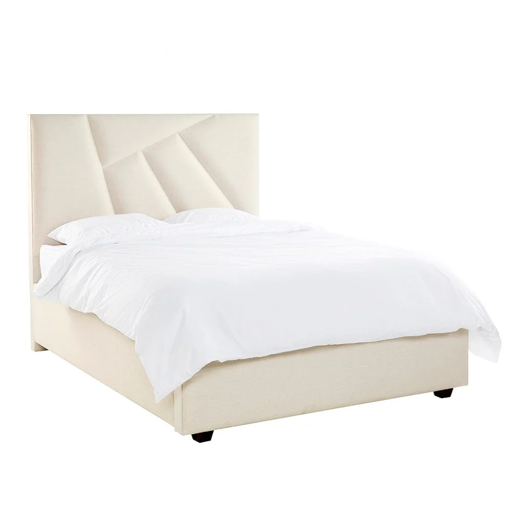Madeline Luxury Natural Textured Abstract Geometric Bed - Image 2