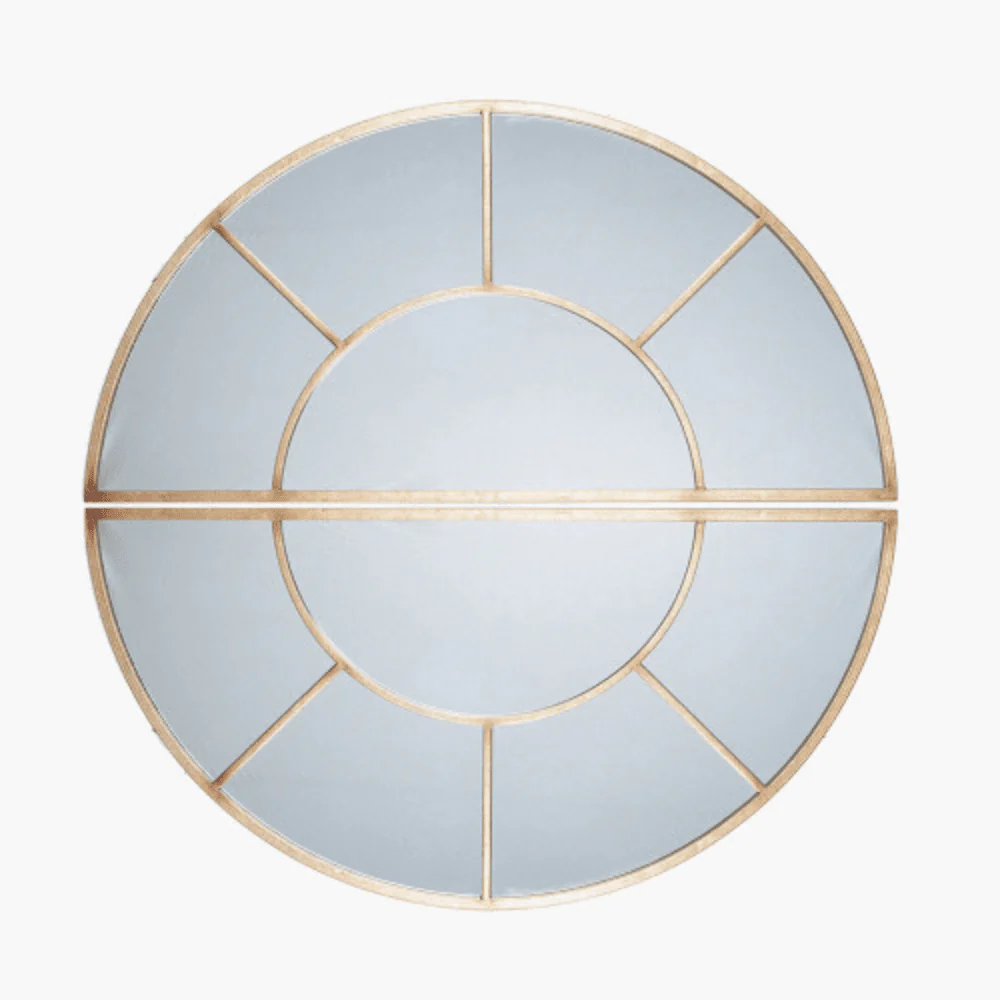 Magda Antique Gold 2 Half Moon Wall Mirror - Image 2