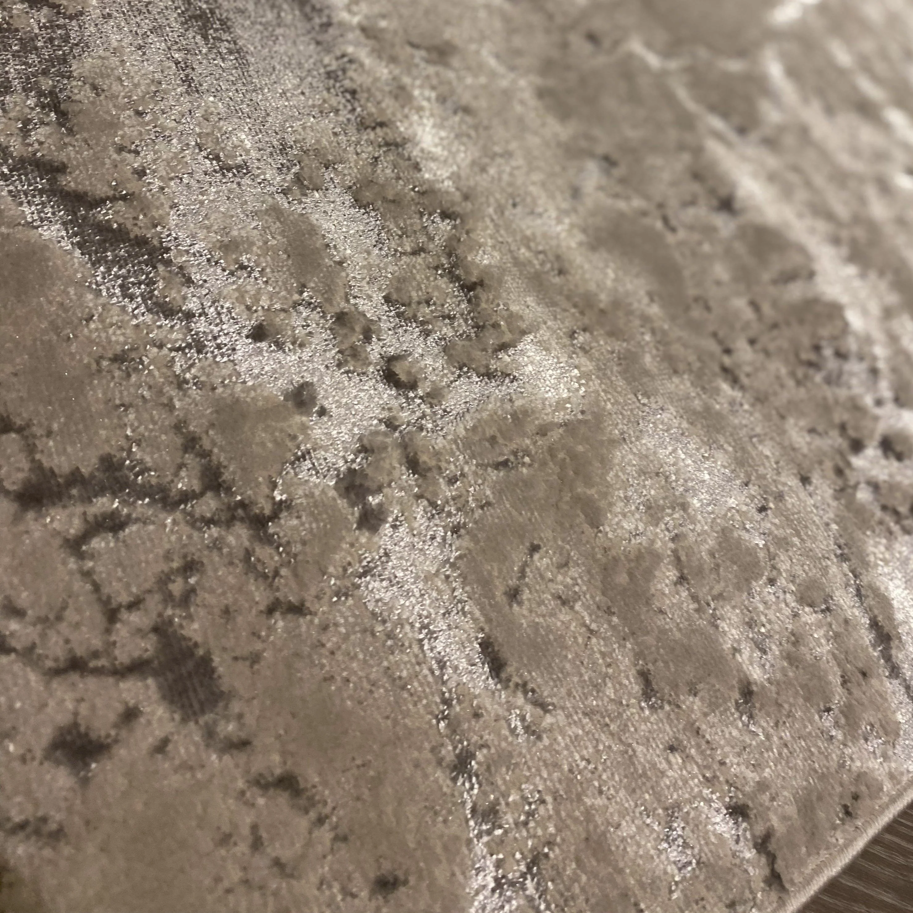 Maia Grey, Cream & Silver Marble Runner - Image 2
