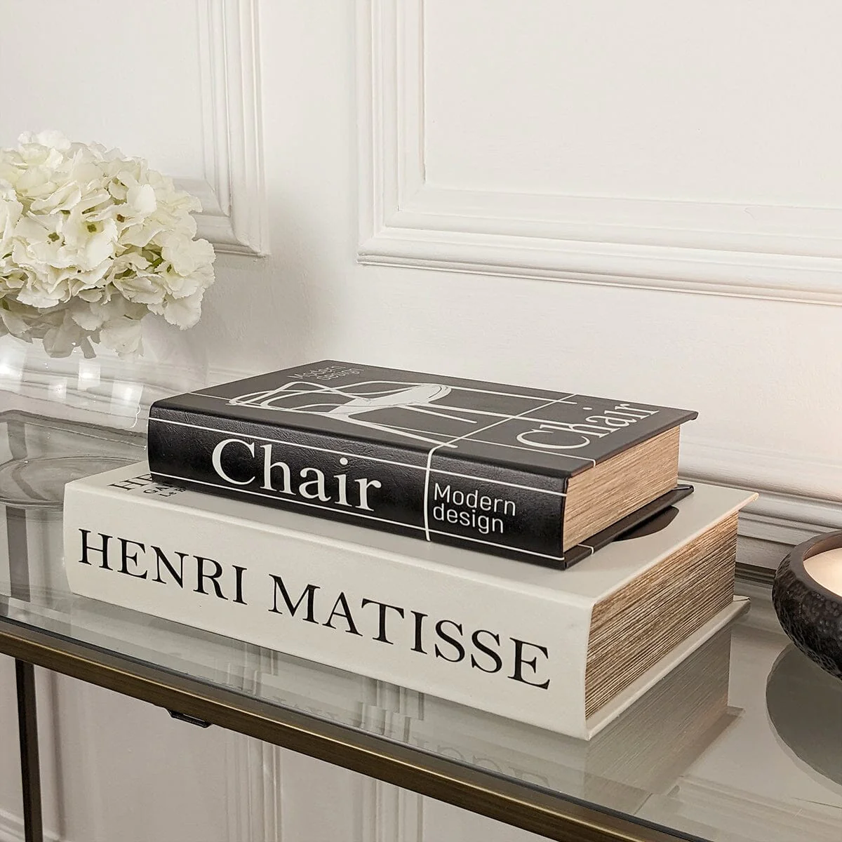 Maos Black & White Decorative Book Boxes - Set of 2