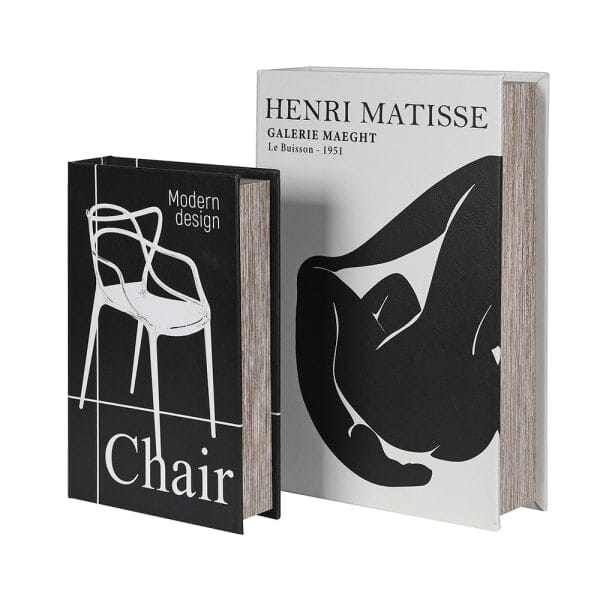 Maos Black & White Decorative Book Boxes - Set of 2 - Image 6