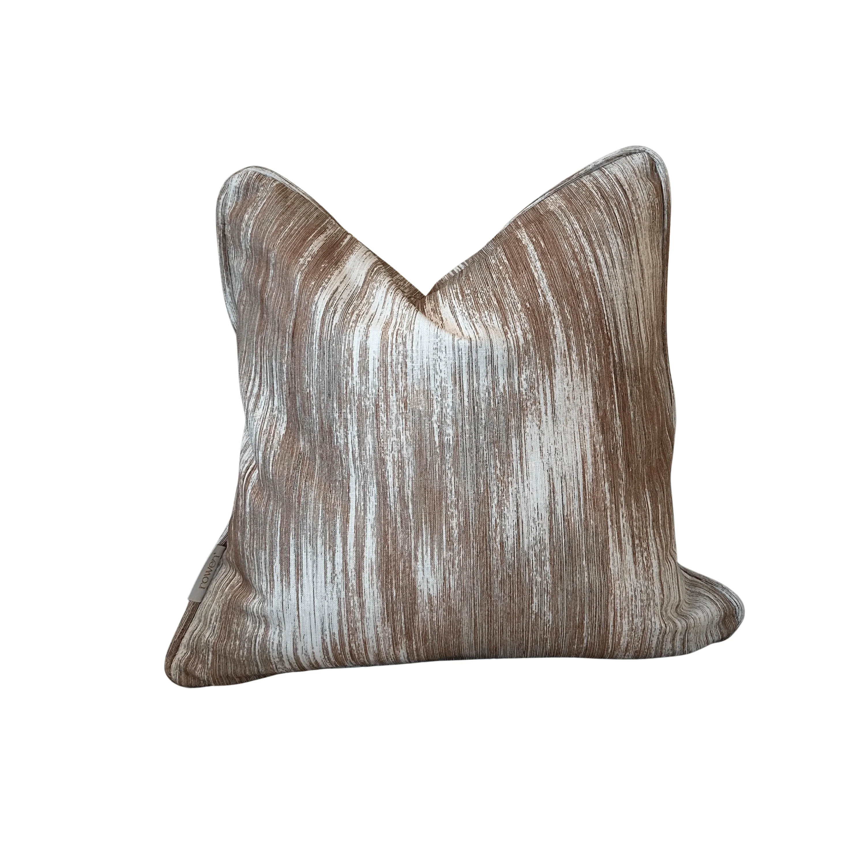 Marat Copper & Cream Abstract Patterned Cushion- 50x50cm - Image 2