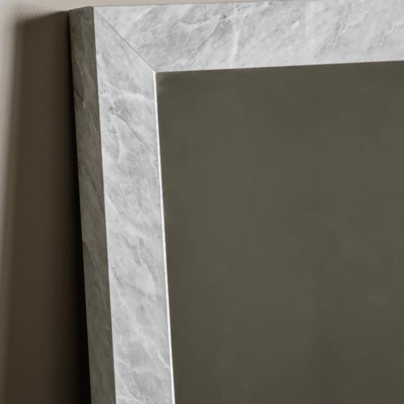Marcie Large White Marbled Leaner Wall Mirror - Image 2