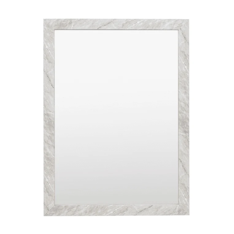 Marcie Medium White Marbled Wall Mirror - Image 3