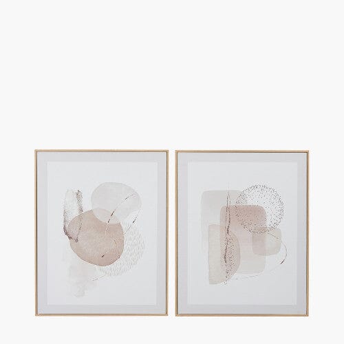 Marina Abstract Print Framed Canvas Wall Art - Set of 2 - Image 4