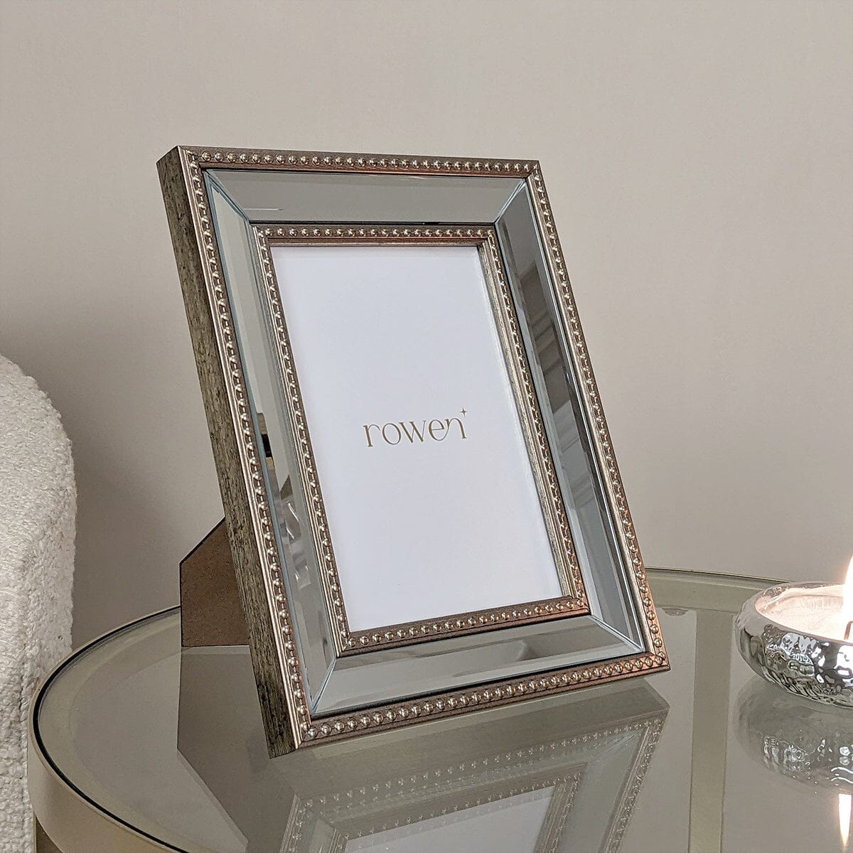 Marina Gold & Mirrored Photo Frame - 5x7"