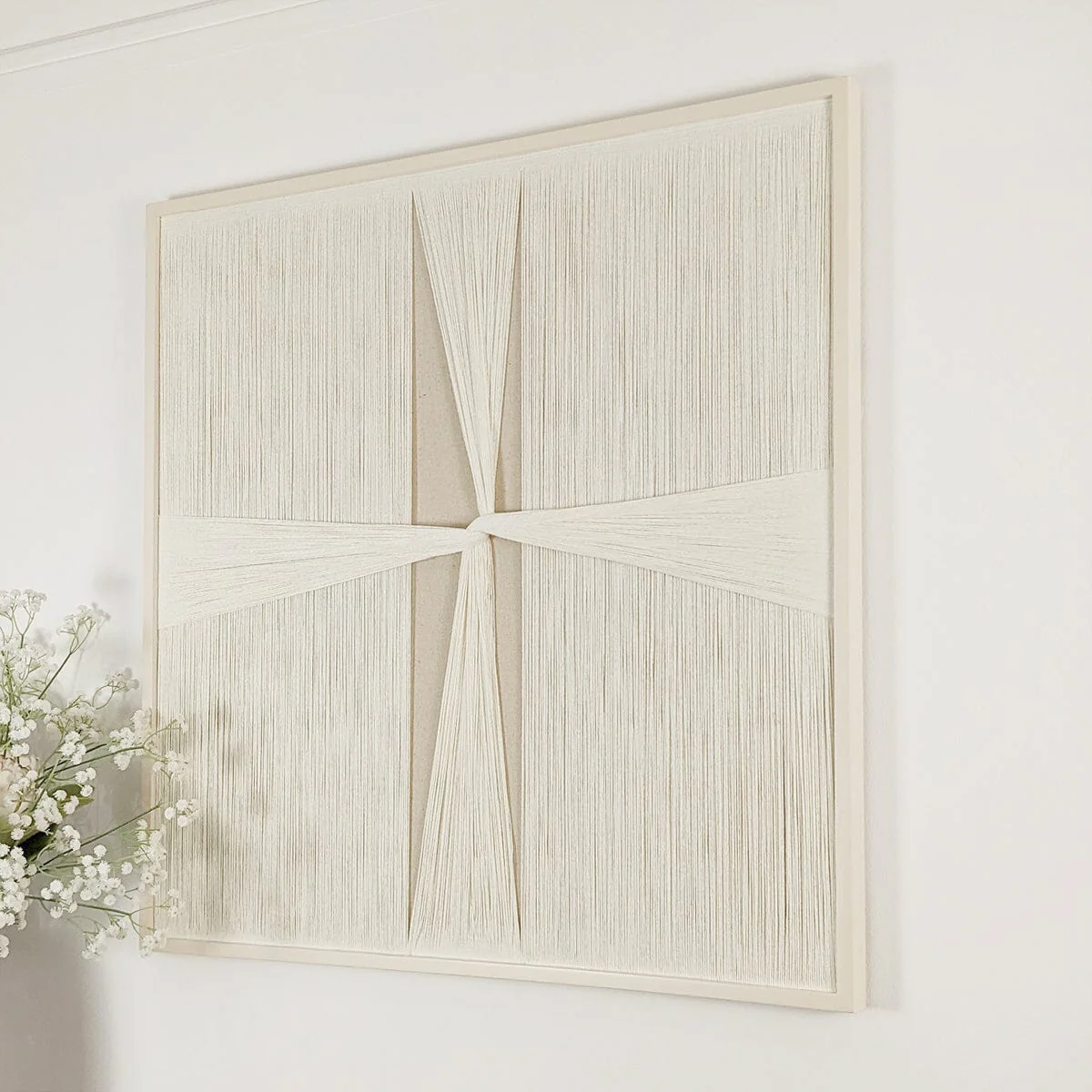 Maris Taupe & Cream Woven Knot Wall Art - Image 2