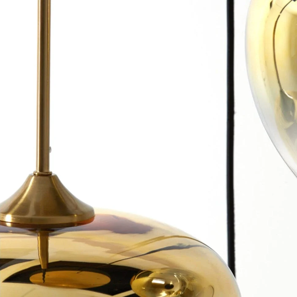 Marmilla Gold Glass Ombre 3 Light Pendant Ceiling Light - Image 3