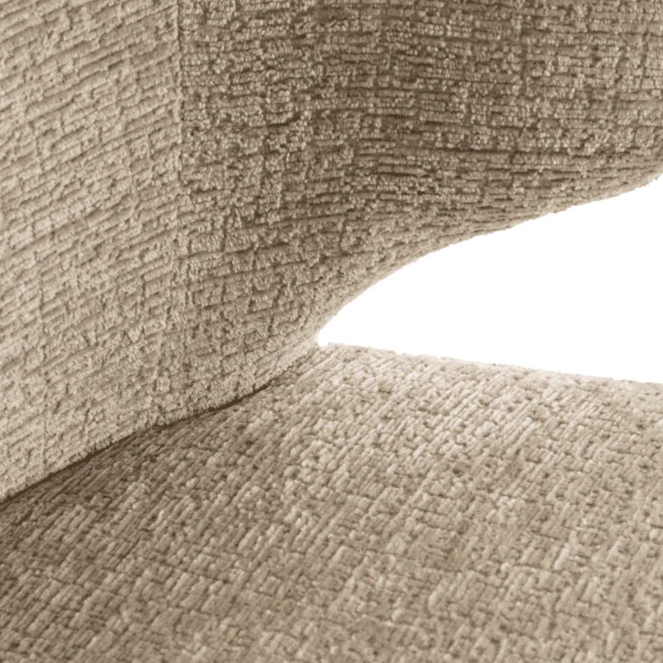Marnie Sand Chenille Curved Dining Chair - Image 6