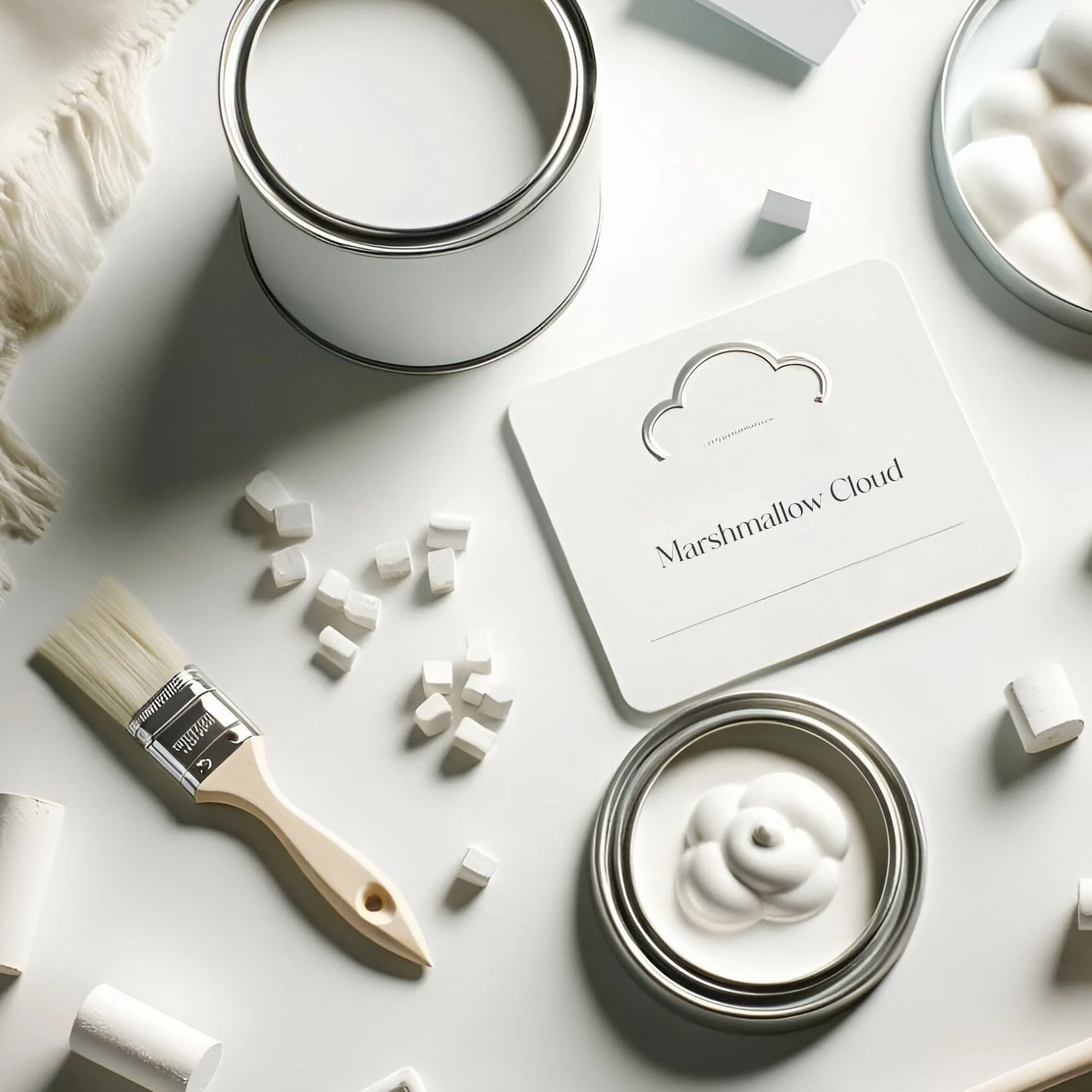 Marshmallow Cloud White Satin Wood & Trim Paint - 750ml - Image 2