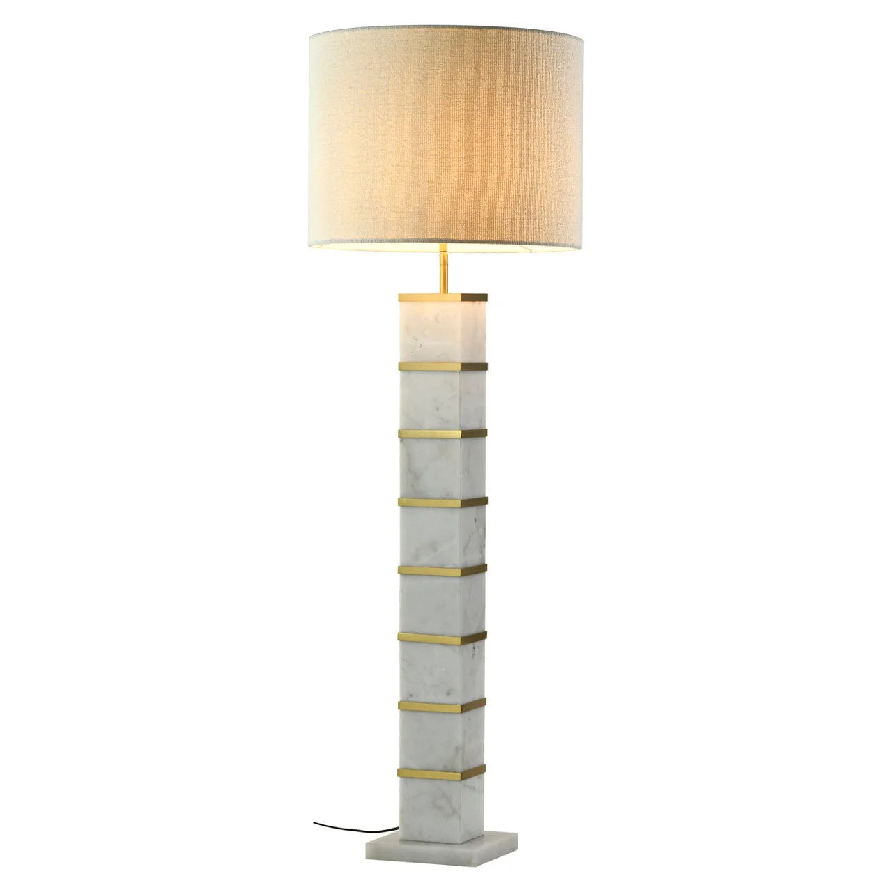Maryam Premium Marble Floor Lamp with Gold Detail - Image 2