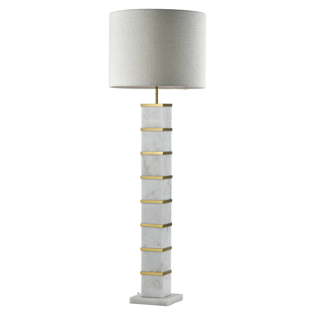 Maryam Premium Marble Floor Lamp with Gold Detail - Image 3