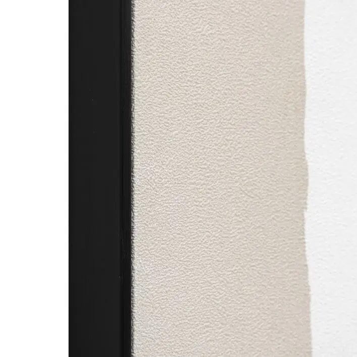 Matilda Monochrome Beige & Black Abstract Paint Stroke Framed Canvas Wall Art - Image 3