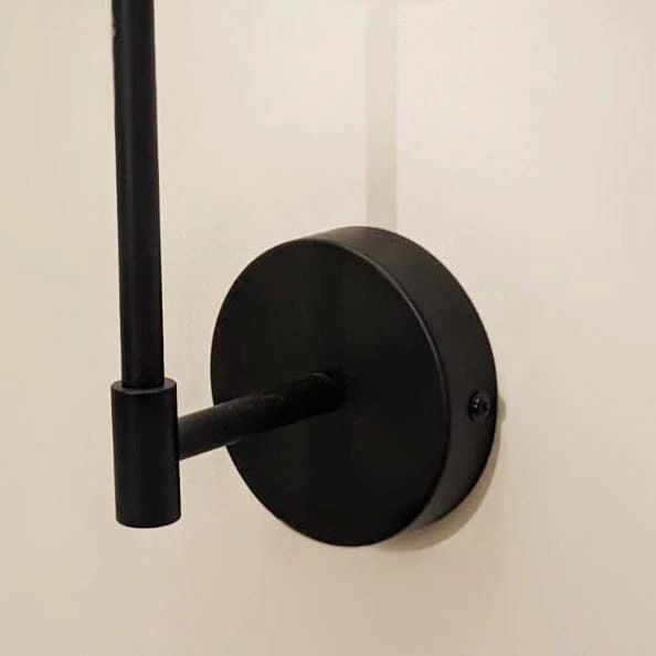 Matira Black Wall Light with White Shade - Image 2